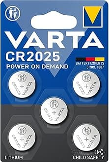 Batteries Electronics CR2025 Lithium button cell 3V battery 5-pack, Button cells in original blister pack of 5