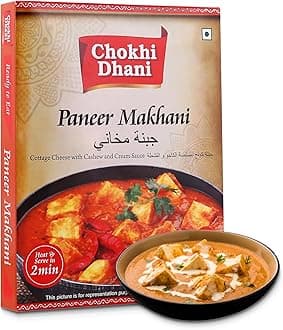 Chokhi Dhani Paneer Makhani | Ready to Eat Meal | Just Heat & Eat | Microwave | Stove Top or Hot Water | Ready in 2 Minutes | Pack 1, 300 gm