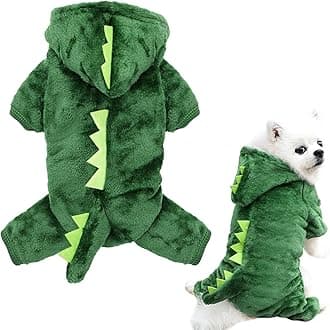 Idepet Dog Clothes Small Pet Costume Halloween Dinosaur Shark Costume Dog Clo...
