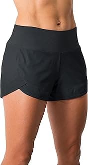 Womens Lightweight Running WOD Volleyball Shorts Workout Mesh Liner Zip Pocket
