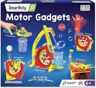 Smartivity 10-in-1 Motor Powered STEM Engineering Kit for Kids I 10+ Fun Electronics Projects for Smart Kids | DIY Science Kit/Toy for Ages 6,7,8,9,10,11,12 Years Old Boys & Girls
