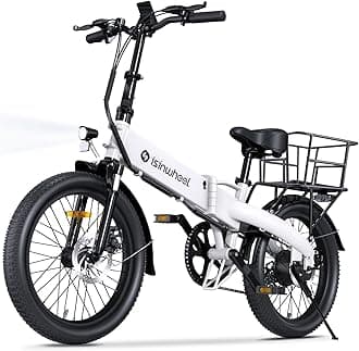 isinwheel U5 Pro Folding Electric Bike for Adults,Peak 800W Brushless Motor,20MPH Up to 50 Miles, 2-3H Fast Charge, 20" Fat Tire Ebike, 7 Speed Gear,Front Fork Suspension for Leisure Riding&CommutingGlobal Recycled StandardGlobal Recycled StandardGlobal Recycled Standard