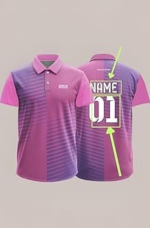 Dika Sports Custom Sports Cricket Jersey Customise t-Shirt for Men Personalised Name | 2 Year to 5XL
