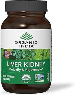 Organic India Lkc Liver Kidney Care | To Heal & Protect Liver & Kidney | Supports Metabolism And Blood Cleansing | 90 Vegtable Capsules