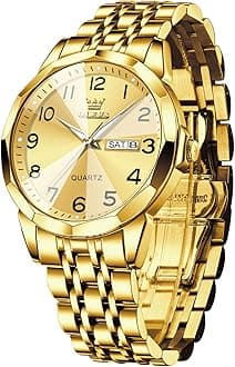 Ladies Luxury Gold Silver Stainless Steel Quartz Watch Waterproof Date
