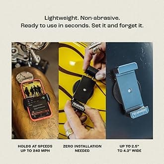 FREAKMOUNT Motorcycle Smartphone Mount, Compatible with Metal Surfaces & Motorcycles, Steel Blue