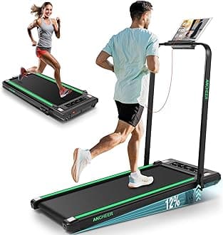 Treadmill with 12%/15% Incline, Folding Walking Pad with Handle Bar, 320-450lb Capacity Under Desk Foldable 3.5HP Treadmills for Home/Office/Gym,Installation-Free