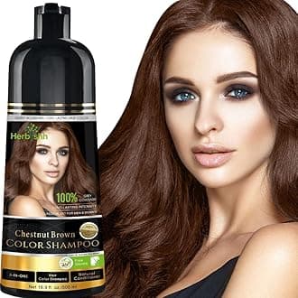 Hair Colour Shampoo (Chestnut Brown, 500Ml) - Paraben Free, Ammonia Free Hair Color For Women & Men | Permanent Hair Dye Shampoo with 100% Grey Coverage Up To 8 Weeks