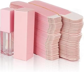25pcs Pink Paper Lip Gloss Boxes (25 x 25 x 86mm, 350gms) - Lipstick, Mascara, Eyeliner Packaging - Women's Makeup Storage