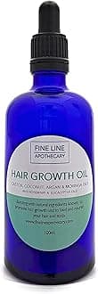 100% Natural HAIR GROWTH OIL - CASTOR, ARGAN, MORINGA & COCONUT OIL with ROSEMARY & EUCALYPTUS - 100 ml . Pure Oils to Promote Hair Growth. Repairs, Nourishes Dry Damaged Hair.