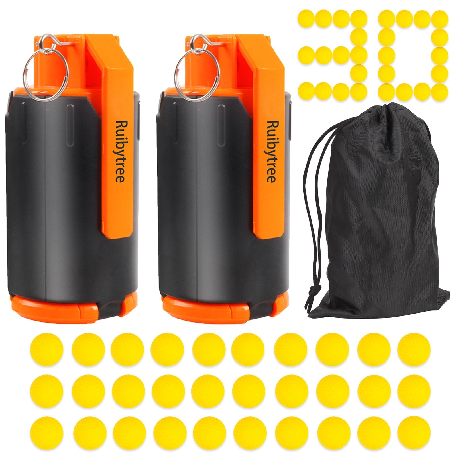 CS Tactical Plastic Toy for Nerf Rival Battle Game,Cs Foam Bullet Ball G Renade(2 Packs)