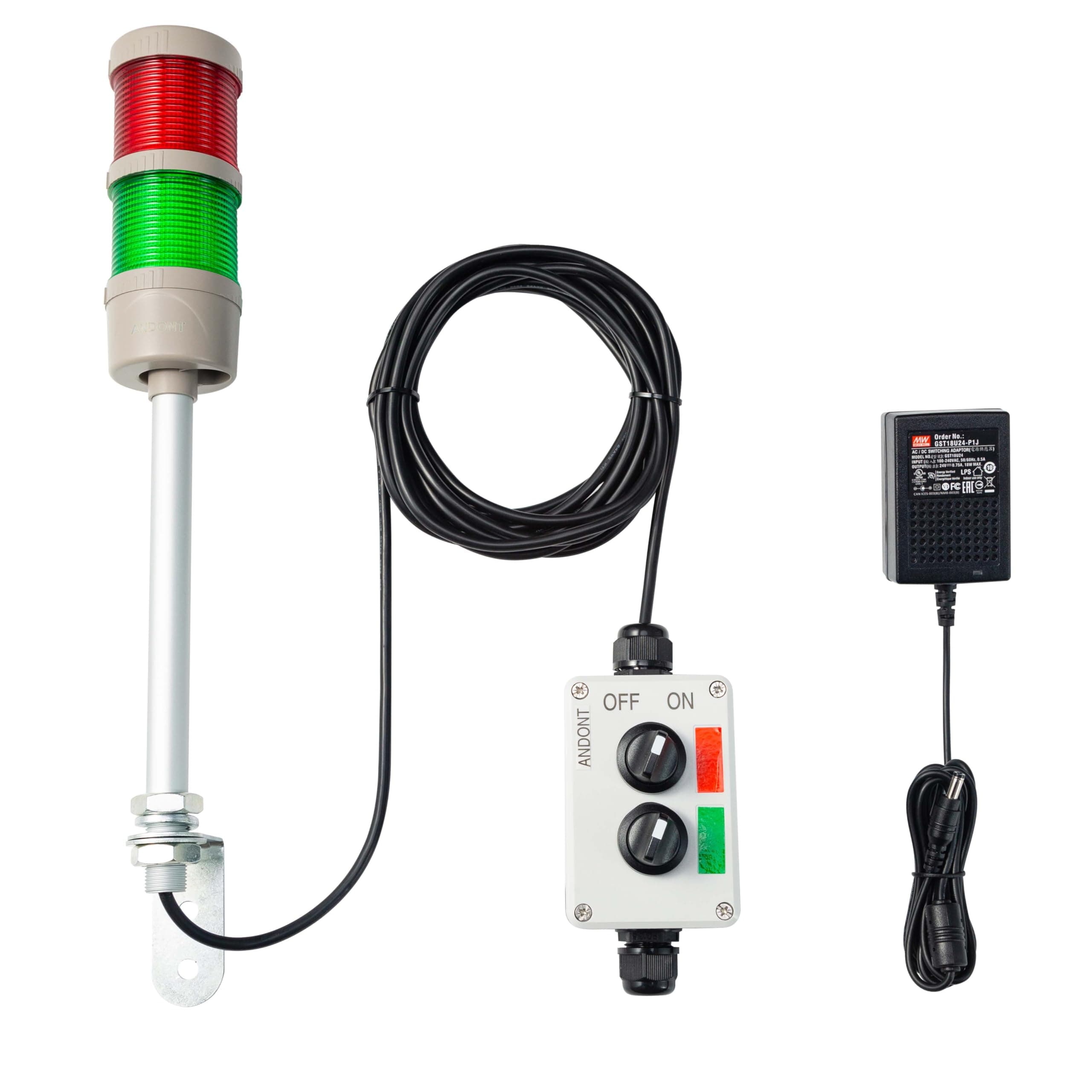 ANDONT 2 Stack LED Andon Lights with Buzzer