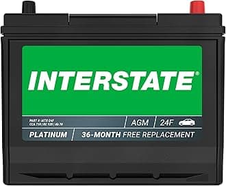 Interstate Batteries Automotive Battery 12V 70Ah (Group Size 24F) 710CCA SLI AGM Auto Battery Replacement for Cars, SUVs, Sedans, Trucks (MTX-24F)