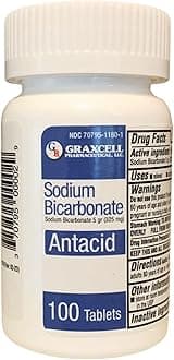 Sodium Bicarbonate Tablets |USP 325mg (5 Grains) |Relief of Acid Indigestion, Heartburn, Sour Stomach & Upset Stomach | Kidney Health | 100 Count