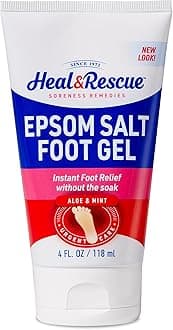 Heal&Rescue Epsom Salt Foot Gel, 4 Ounce, Soothing Relief for Painful, Tired, Aching Feet, Ditch the Foot Bath for Instant Relief