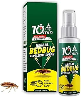 Herbal Bedbug Spray 100ml | Powerful Bed Bugs Repel Spray for Bed, Mattress & Furniture | Organic Khatmal Repellent for Home | Odorless Herbal Pest Control