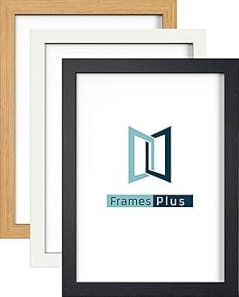 Photo Picture Frames Black White Oak Colour, Modern Range, Various Sizes A1 A2 A3 A4, Oak, 60x60CM(23.6" x 23.6")