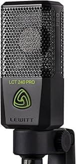 - LCT-240 Pro Cardioid Condenser Microphone for Professional Recording (Black)