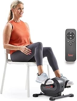 Smart Motorized Mini Exercise Bike, Dual Function Portable Under-Desk Pedal Trainer for Low-Impact Cardio Home Workout, Free SunnyFit App Connection – SF-B024041