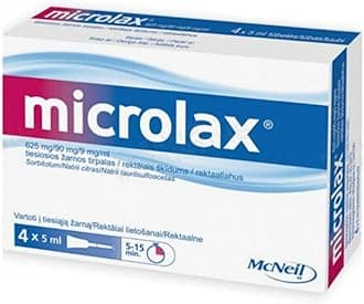 Mcneil Microlax Enema 5mlx4 - Fast Treatment of Constipation Or Conditions Requiring Relief of Emptying
