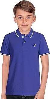 Boy's 100% Cotton Regular Fit Polo Collar Half Seelve T-Shirt