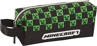 Minecraft Creeper Large Capacity Adult Children's Pencil Case Game Accessory Gamer Toiletry Bag, Black, Taille unique, Classic and modern