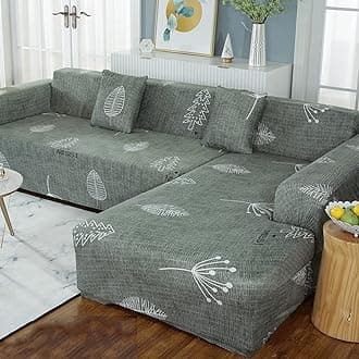 jia cool 1 pcs Sectional Couch Covers, Printed L-Shaped , Stretch Couch Slipcovers for Sectional Sofa,Suitable for combined chaise longue cover (Pattern WM,2 seat )