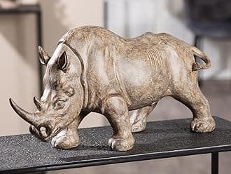 Casablanca Large Decorative Figure XL Rhino - Decoration Gift Animal Figure Wild Animal Sculpture Rhino Brown - Width 57 cm