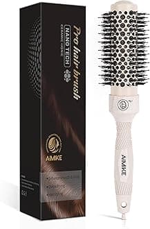 AIMIKE Round Brush for Blow Drying, Round Hair Brush with Nano Thermal Ceramic Tech, Round Barrel Brush for Blow Out Volume, Hair Styling, Curling (2.6 inch, Barrel 1.34 inch)