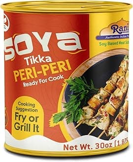 Rani Soya Tikka Peri-Peri 30oz (1.875lbs) 850g, Pack of 6, Ready for Cook ~ E...