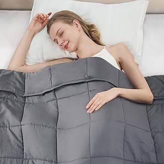 yescool Weighted Blanket 10 Pounds Twin Cooling Weighted Lap Blanket, Grey Heavy Blanket for Sleeping, Weighted Throw Blanket Gift for 80-110lbs, 48"x72"
