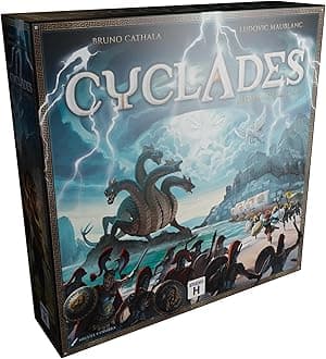 Cyclades | Epic Mythological Greek Strategy Game for Teens & Adults | Classic Auctioning & Area Control Board Game | 1v1, Competitive, or Team Modes | Ages 14+ | 2-6 Players | 60-90 Minutes