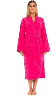 CICK Towelling Bath Robe Premium Quality Bathrobes for Women Highly Absorbent 100% Cotton Shawl Design Perfect for Men & Women in Loungewear and Gifts