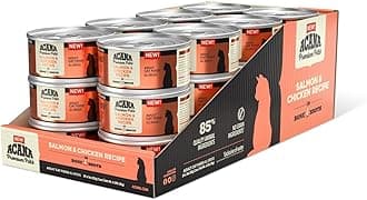 Premium Pate Wet Cat Food in Bone Broth Salmon + Chicken Recipe 3oz Cans (24 count)