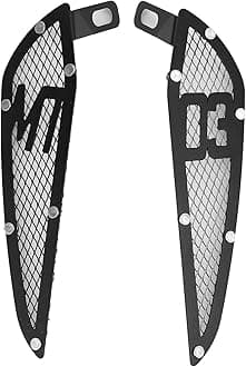 KIMISS 2PCS Motorcycle Fuel Air Intake Trim, Aluminum Gas Side Frame Trim Cover Replacement for MT03 2020‑2021(Black)