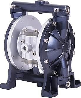 MXBAOHENG Industrial Chemical Diaphragm Pump, 3/8" Inlet & Outlet, 1/4" Air Inlet, 18L/min, 1 Piece