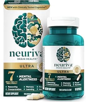 - Ultra Decaffeinated Clinically Tested Nootropic Brain Supplement for Mental Alertness, Memory, Focus & Concentration, Cognivive, Neurofactor, Phosphatidylserine, Vitamins B6 B12, 60 Capsules