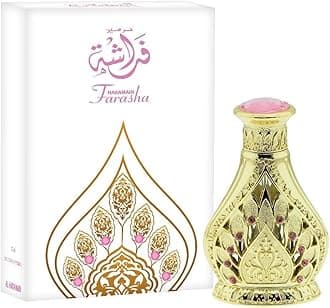 Al Haramain Farasha Concentrated Perfume Oil 12ml | Floral Oriental Unisex Fragrance | Long-Lasting Amber Woody Scent | Ideal Gift for Casual & Formal Use | Captivating and Sophisticated Scent | 12ml