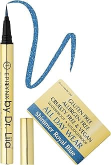 EPILYNX Vegan Gluten & Allergen Free Liquid Eyeliner Pencil | Long Lasting Waterproof Eyeliner with Precision Tip | 2ml | Shimmer Royal Blue By Dr. Liia