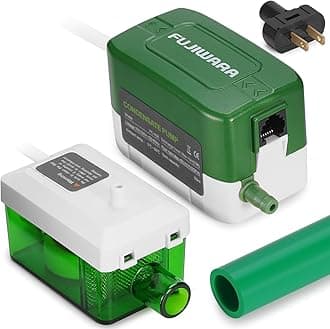 FUJIWARA Condensate Pump, Mini Split Automatic Condensation Drain Removal Quiet Pump,for HVAC,Air Conditioner,Dehumidifier,Furnance,Ice Maker,Suitable for A/C 1-3HP 2200W (FUJ�24S)
