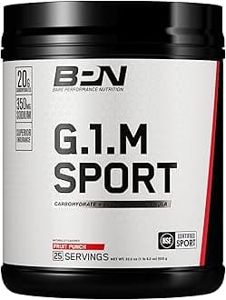 BPN G.1.M Go One More Sport, Endurance Training Fuel, Superior Carbohydrate & Electrolytes Powder Formula, Reduce Fatigue, Fruit Punch, 25 Servings