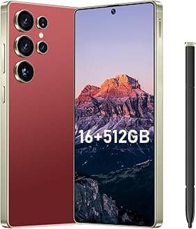 I25 Ultra Flagship Killer Smartphone - Snapdragon 8 Gen 3, 16GB+512GB, Massive 6.99" FHD+ Display, 108MP+68MP Pro Cam, 7000mAh 2-Day Battery, Android 14, Includes Stylus Pen (Wine Red)