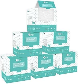 Face Towels, 10"×12" Disposable Face Towel, Face Towelettes XL, Ultra Soft Makeup Remover Dry Wipes, Thick Face Towel for Cleansing,300 Count (6 Pack)