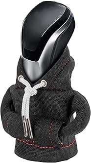 SLLAK Gear Shift Hoodie, Universal Car Shift Knob Cover, Black, Velvet, Nylon, 4.5 inches (W) x 5.2 inches (L), Modern Car Interior Accessory