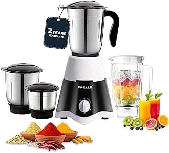 Cadlec JarGenie 4 Jar 750 Watt Mixer Grinder | High-Power Juicer, Blender & Mixer | Durable ABS Body | Multi-Function for Juicing & Blending | 2-Year Warranty