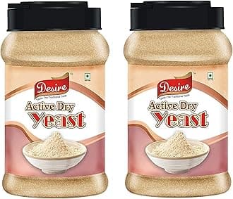 Desire Baker's Active Dry Yeast 1 Kg (Pack of 2) | Instant Dry Yeast for Baking Bread, Pizza Dough, Cakes & More