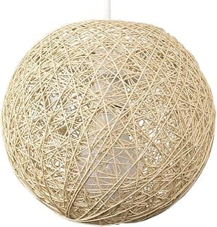 MiniSun | Small Modern Cream Lattice Globe Ceiling Pendant Light Shade | Pendant Lights, Home Décor & Improvement Essential | 20cm Shade Width