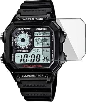 (Pack of 3 Screen Guard for Casio Watch-AE-1200WH-1AVDF (D097) | 0.33mm Anti Shock Screen Protector | (CASIO-AE-1200WH-1AVDF-D097),Polyethylene Terephthalate