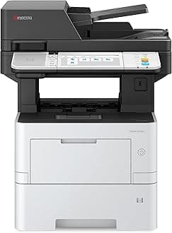 - ECOSYS MA4500ix Multifunctional Monochrome Laser Printer (Print/Copy/Scan), 47 ppm, Up to Fine 1200 dpi, Gigabit Ethernet 7 inch Touchscreen Panel, 512 MB