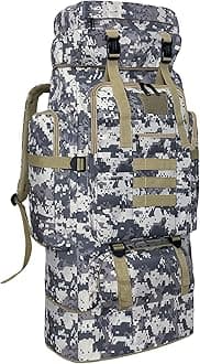 80L Hiking Backpack Camping Rucksack, 100 liters Large Capacity Outdoor Knapsack Travel Climbing Mountaineering Carry On Backpack Bag, Trekking Backpacking for Men Women, Black